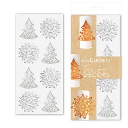 Tapis en silicone pour tuiles en flocons et sapins