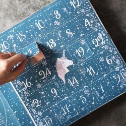 Calendrier pour chocolats sur le thème Licorne