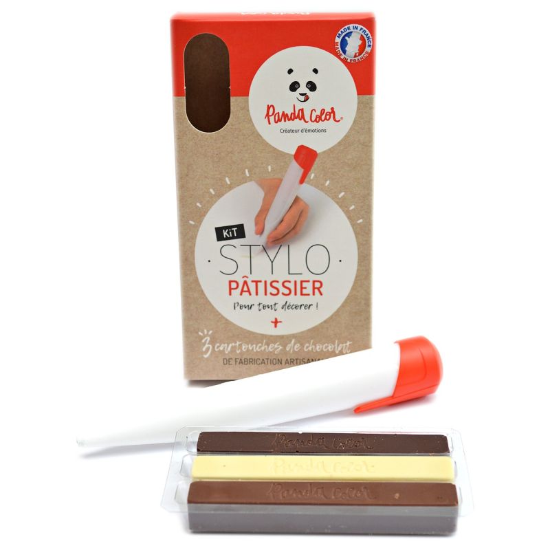 Kit stylo à pâtissier + 3 cartouches de chocolat Panda Color