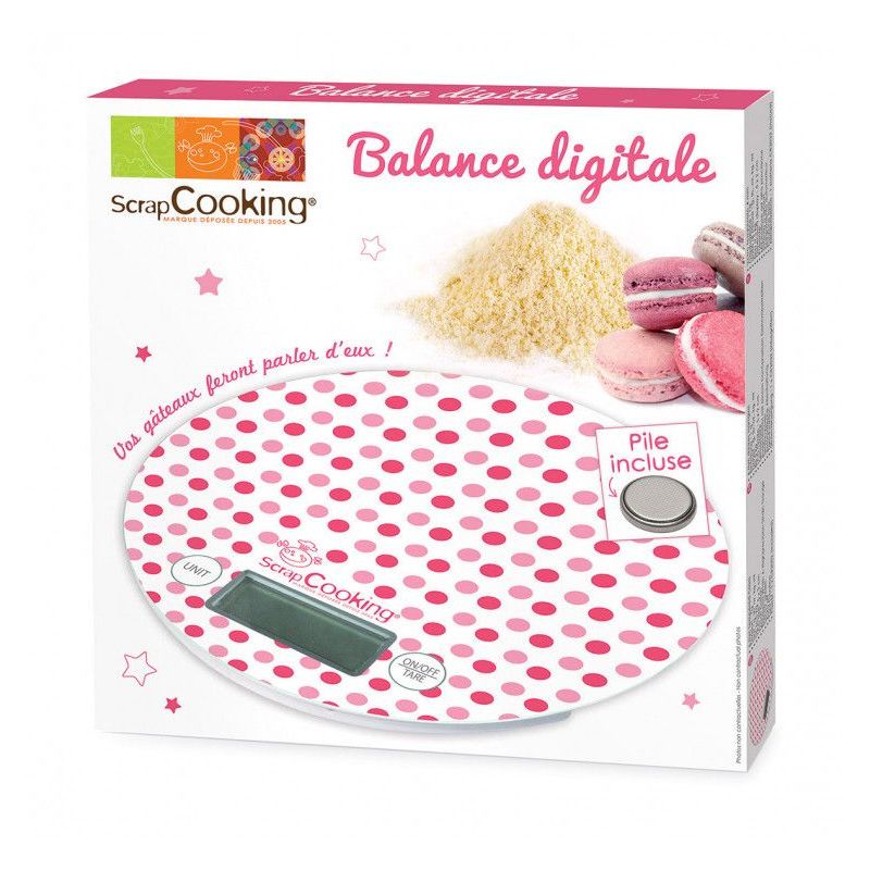 Balance digitale ronde de ScrapCooking : pour peser avec précision -  Balance de cuisine