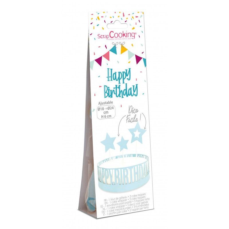 Gâteau d'anniversaire : Kit de décorations « Happy Birthday